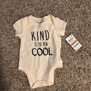 Single white wording onesie